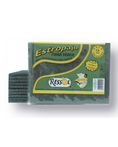 Estropajo Fibra Verde EXTRA. Pack-2.