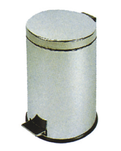 Cubo Papelera Inox 5 litros c/ Pedal. Tapa abatible.