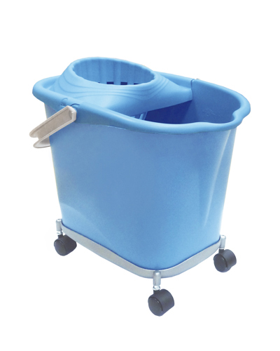 Set Cubo Fregona Kent con Soporte Ruedas. AZUL.