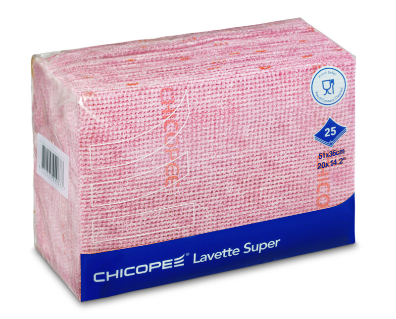 Bayeta Lavette super 51x36 cm  colores 25 unidades Roja