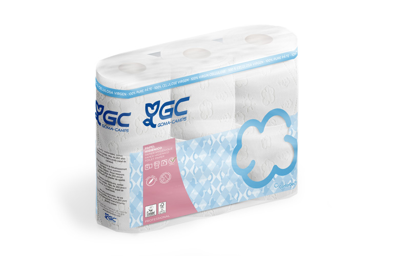 Higinico domstico  2c GC 500/50 pst 5 Pack de6 rollos Saco 30 rollos