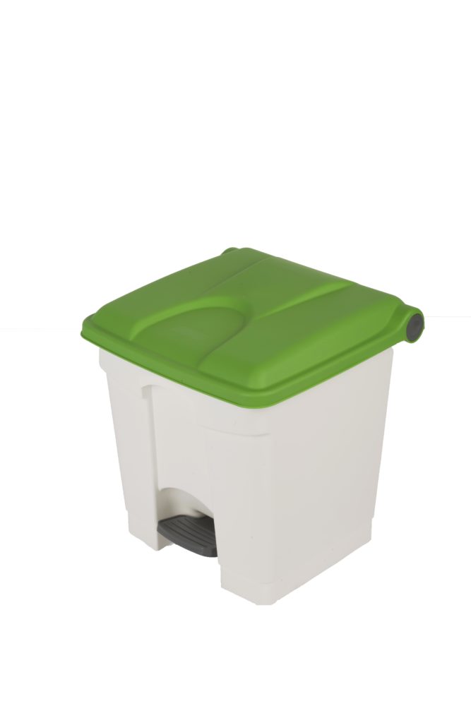 CONTENEDOR 30L blanco tapa verde