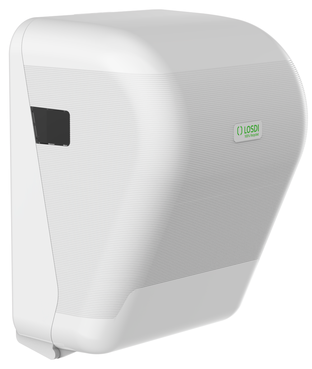 Dispensador de papel toalla autocorte compacto ECO-LUXE blanco